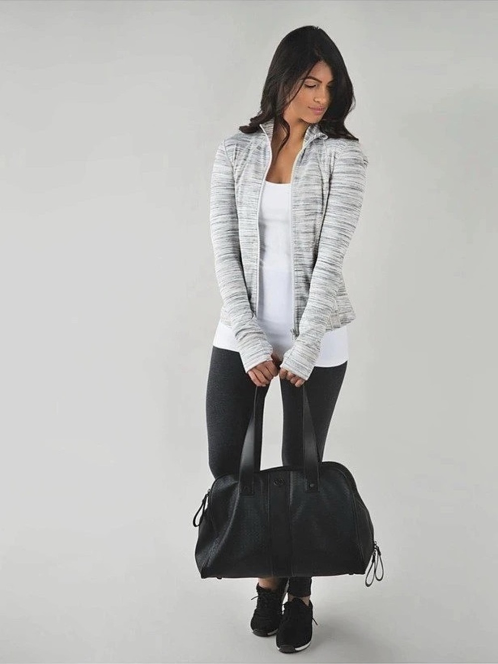 Lululemon Define Jacket Women's Gray & White Full-Zip Jacket Size 10